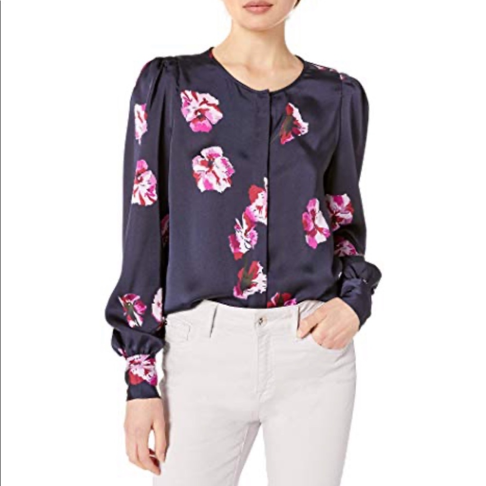 Joie Floral Antonela Button Down Blouse